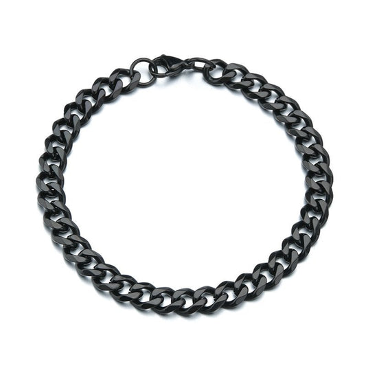 7MM Black Cuban Bracelet