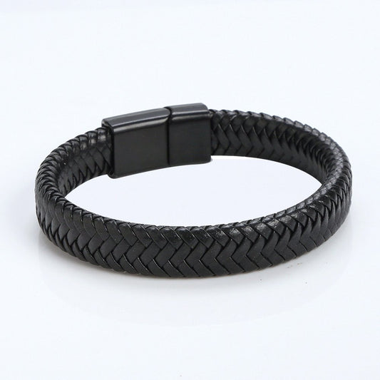 Black Leather Bracelet