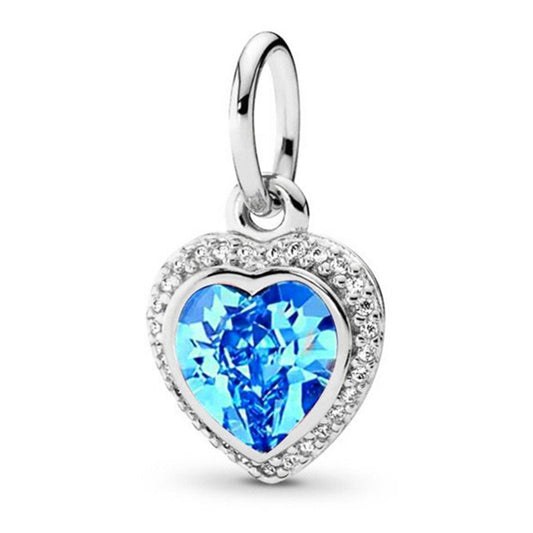 Blue Heart Dangle Charm