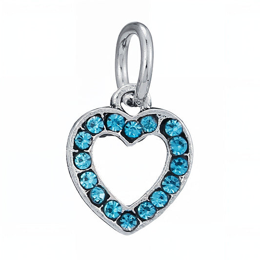 Crystal Heart Dangle Charm