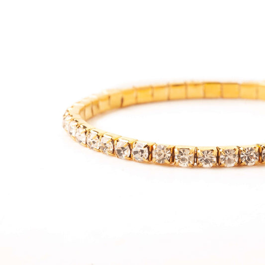 Elastic Gold Tennis Bracelet - 2