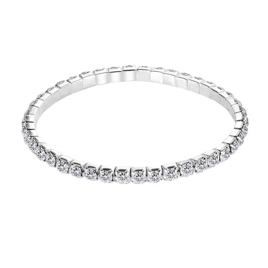 Elastic Silver Tennis Bracelet