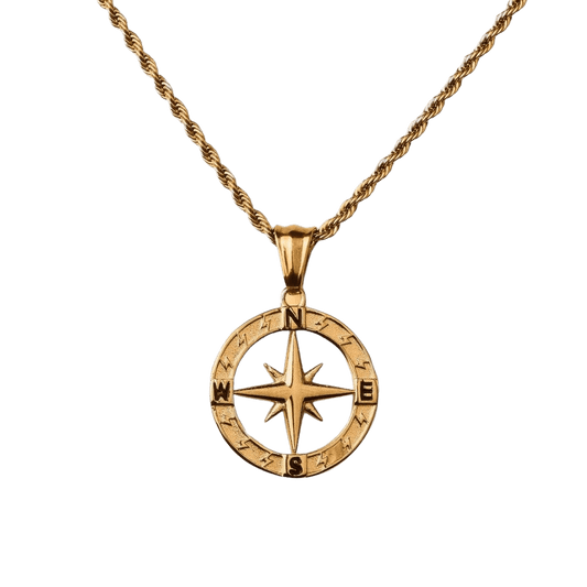 Gold Compass Pendant