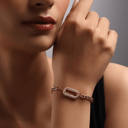 Gold Vienna Bracelet-White 1