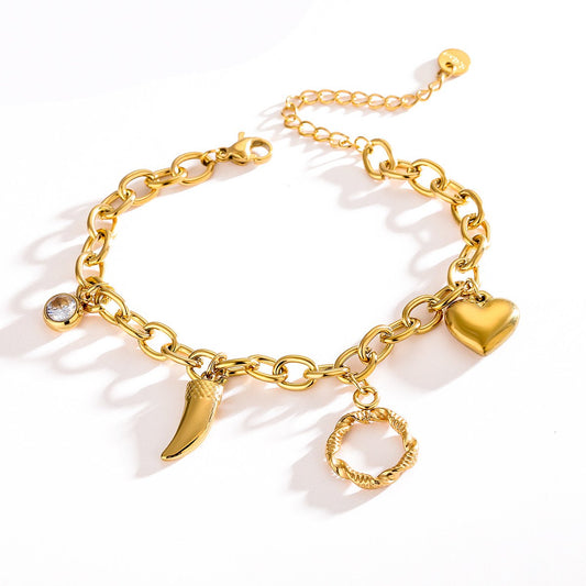 Golden Ornate Charm Bracelet