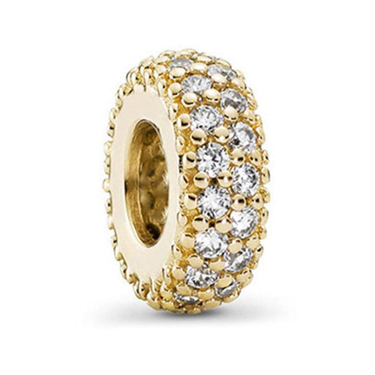 Golden Zircon Pave Charm