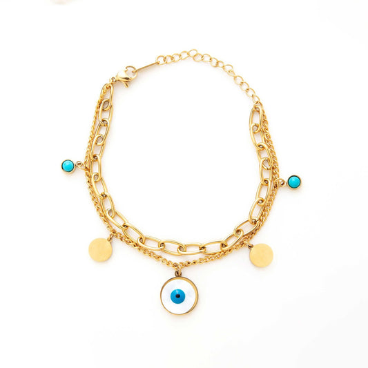 Golden Evil Eye Bracelet