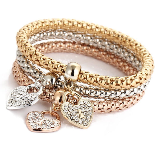 Layered Heart Bangle