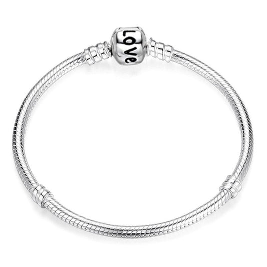 Love Clasp Snake Chain Bracelet
