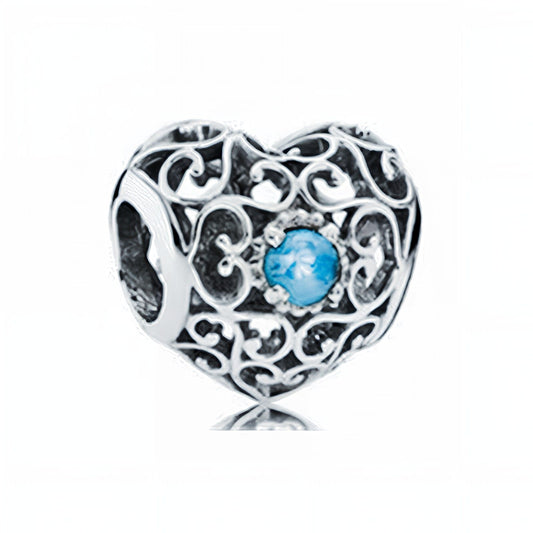 Openwork Heart Charm