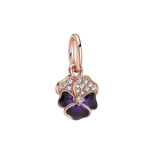 Purple Clover Dangle Charm
