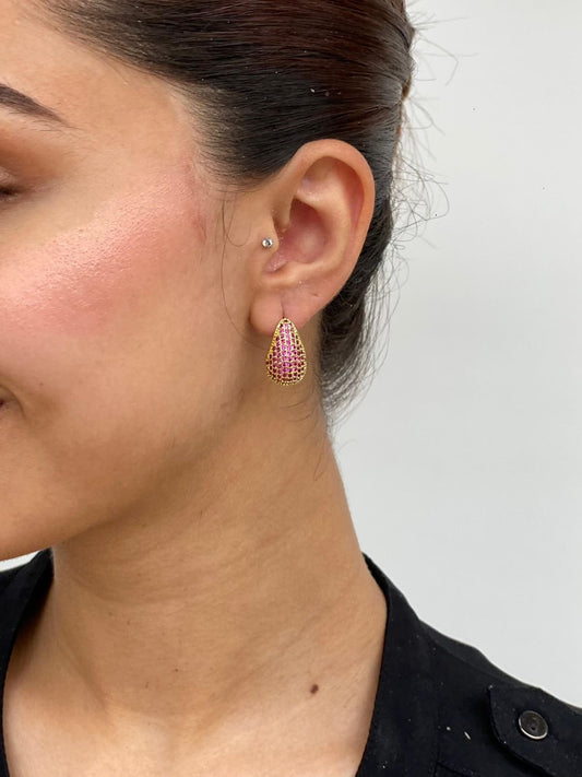 Rose Red Drop Earrings