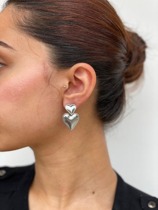 Silver Heart Earrings