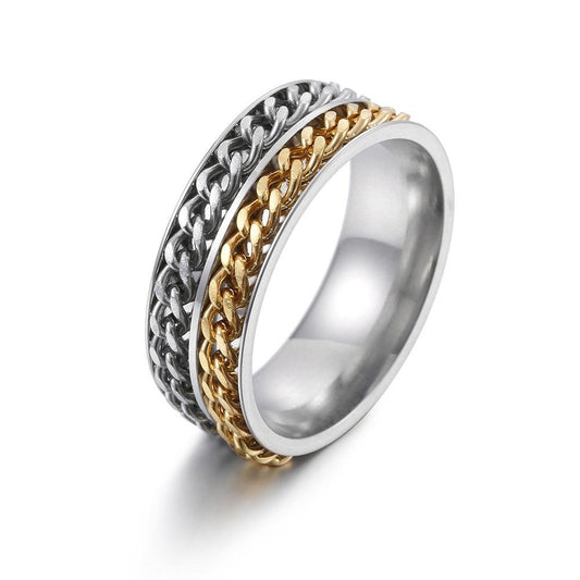 Two-Tone Cuban Ring
