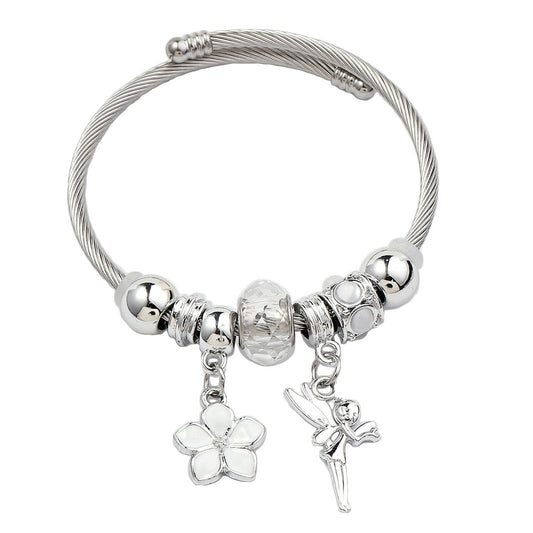 White Fairy Charm Bracelet