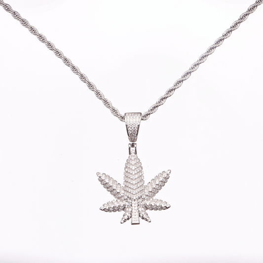 Iced Maple Leaf Pendant