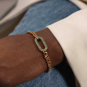 Gold Vienna Bracelet-Emerald