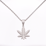 Iced Maple Leaf Pendant