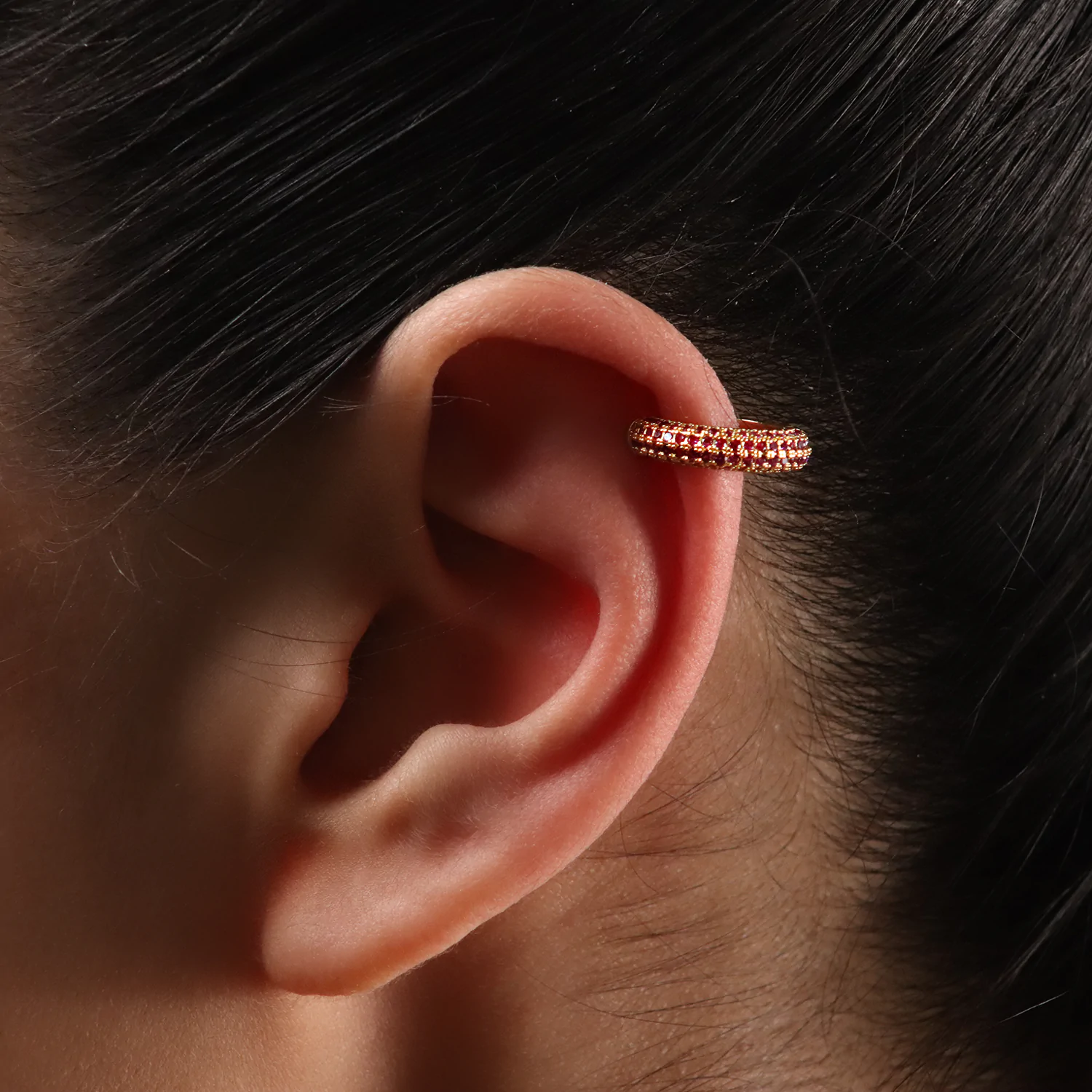 Pink Sapphire Ear Cuff