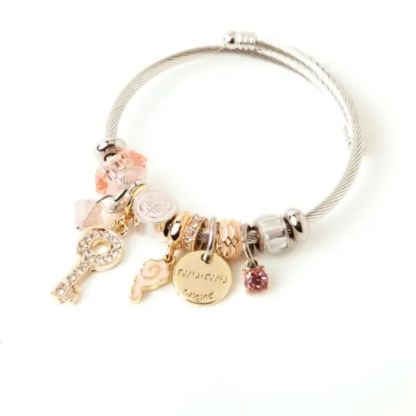 Pink-Rose-Charm-Bracelet-1